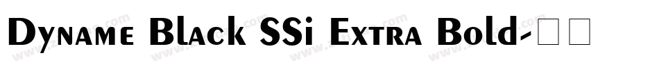 Dyname Black SSi Extra Bold字体转换